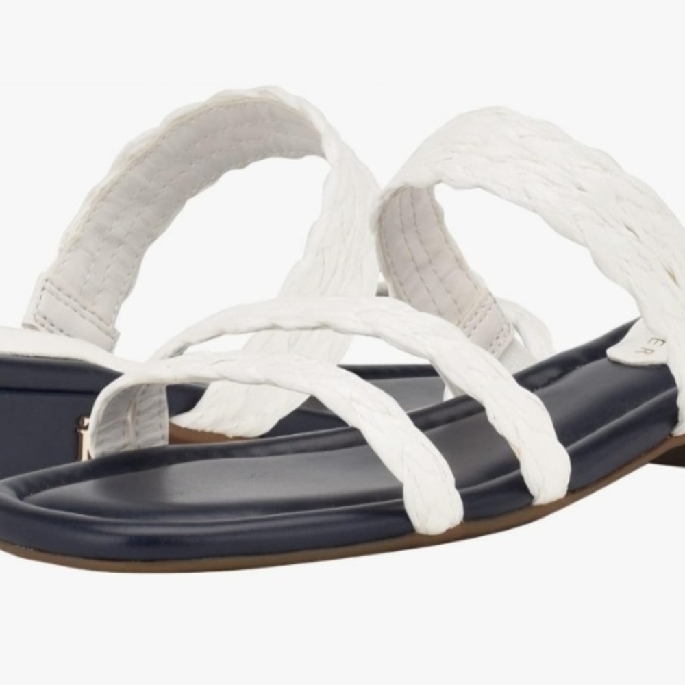 Tommy Hilfiger White Braided Sandals